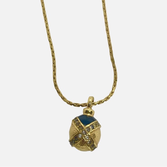 Authentic Christian Dior Golden necklace with Dior Pendant - Picture 1 of 4